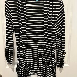 h.i.p. Monochrome Striped Knitwear jacket